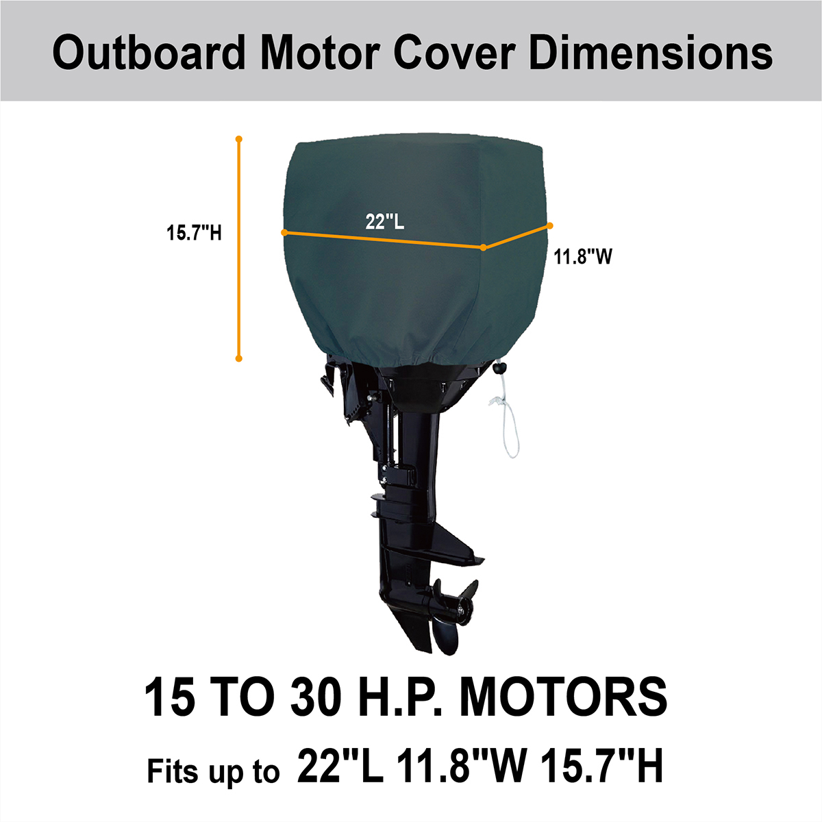 LEADALLWAY Outboard Motor Cover 210D Boat Engine Cover
