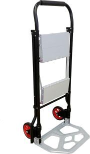 LEADALLWAY Hand Truck 2 Step Ladder Multifunction 2-in-1 Collapsible Dolly