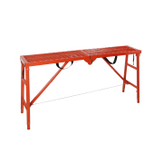 LEADALLWAY Scaffolding Platform 770 LBS Capacity 58x11x30'' Folding Adjustable Portable Work Platform Ladder,Red