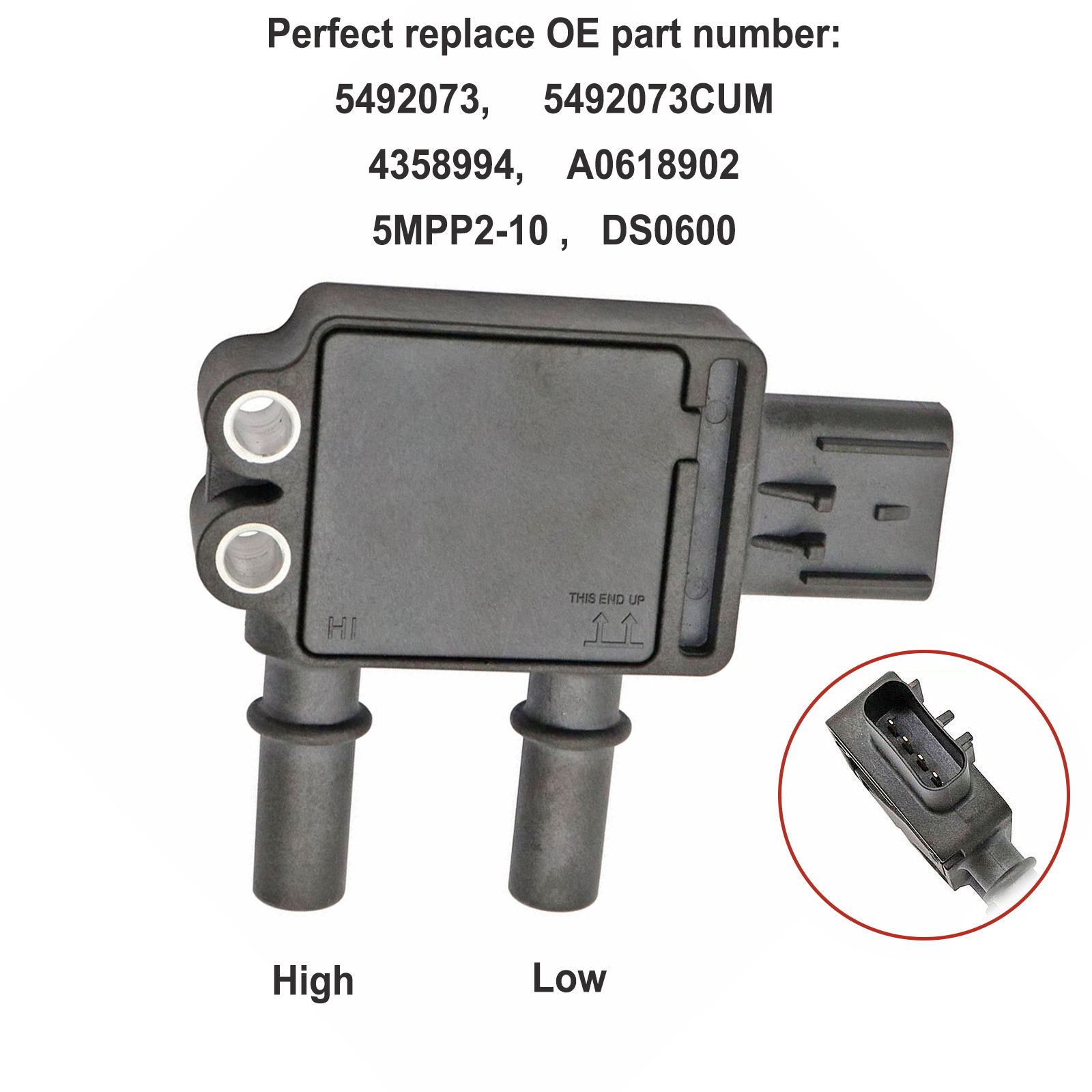 5492073 Differential Pressure Sensor 5MPP2-16 for Cummins