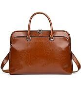 Blofinche Laptop Messenger shoulder bag: Genuine Leather work Briefcase 13.3 15.6 inch designer h...