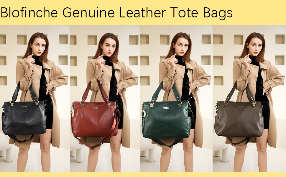 Genuine leather tote bags