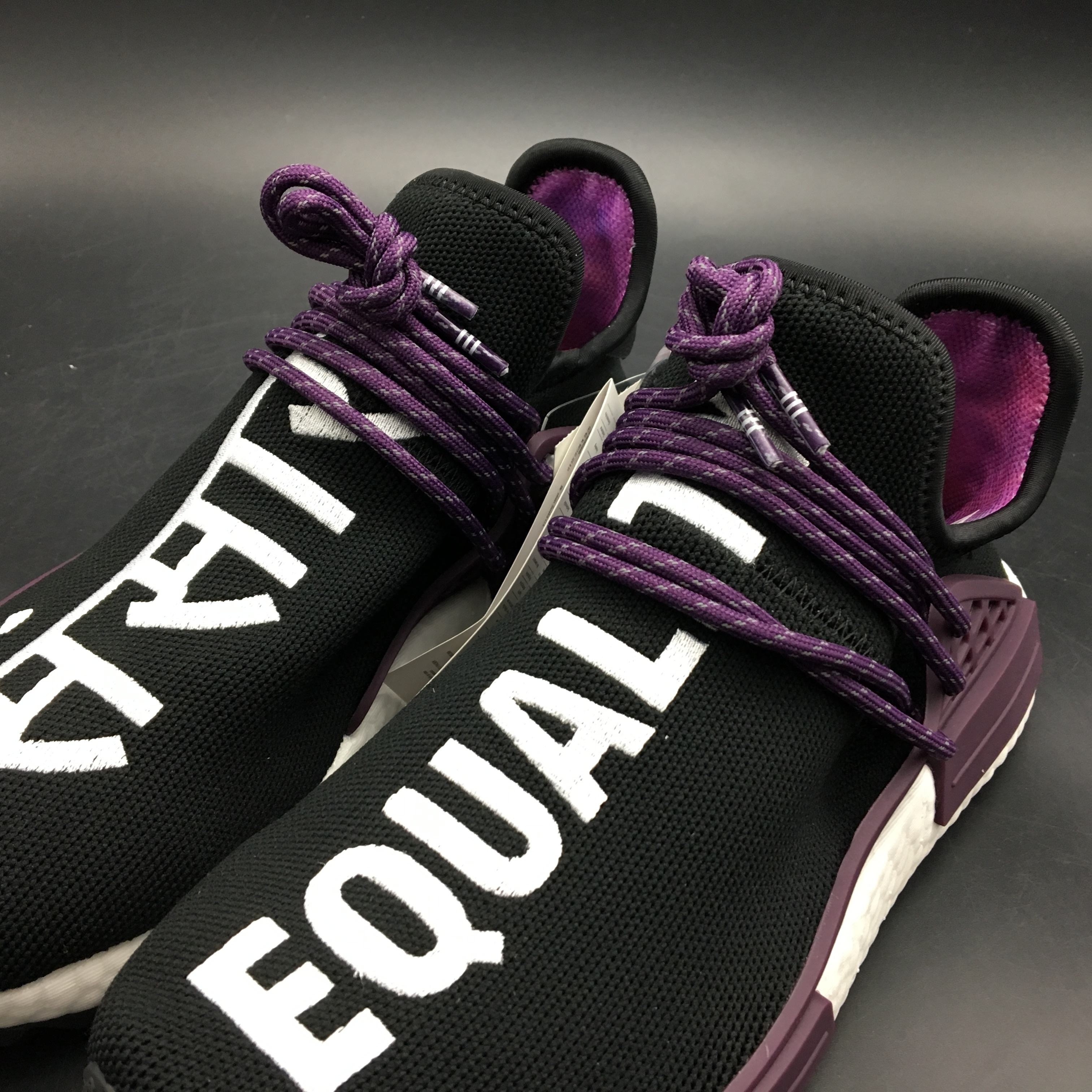 adidas human race purple black