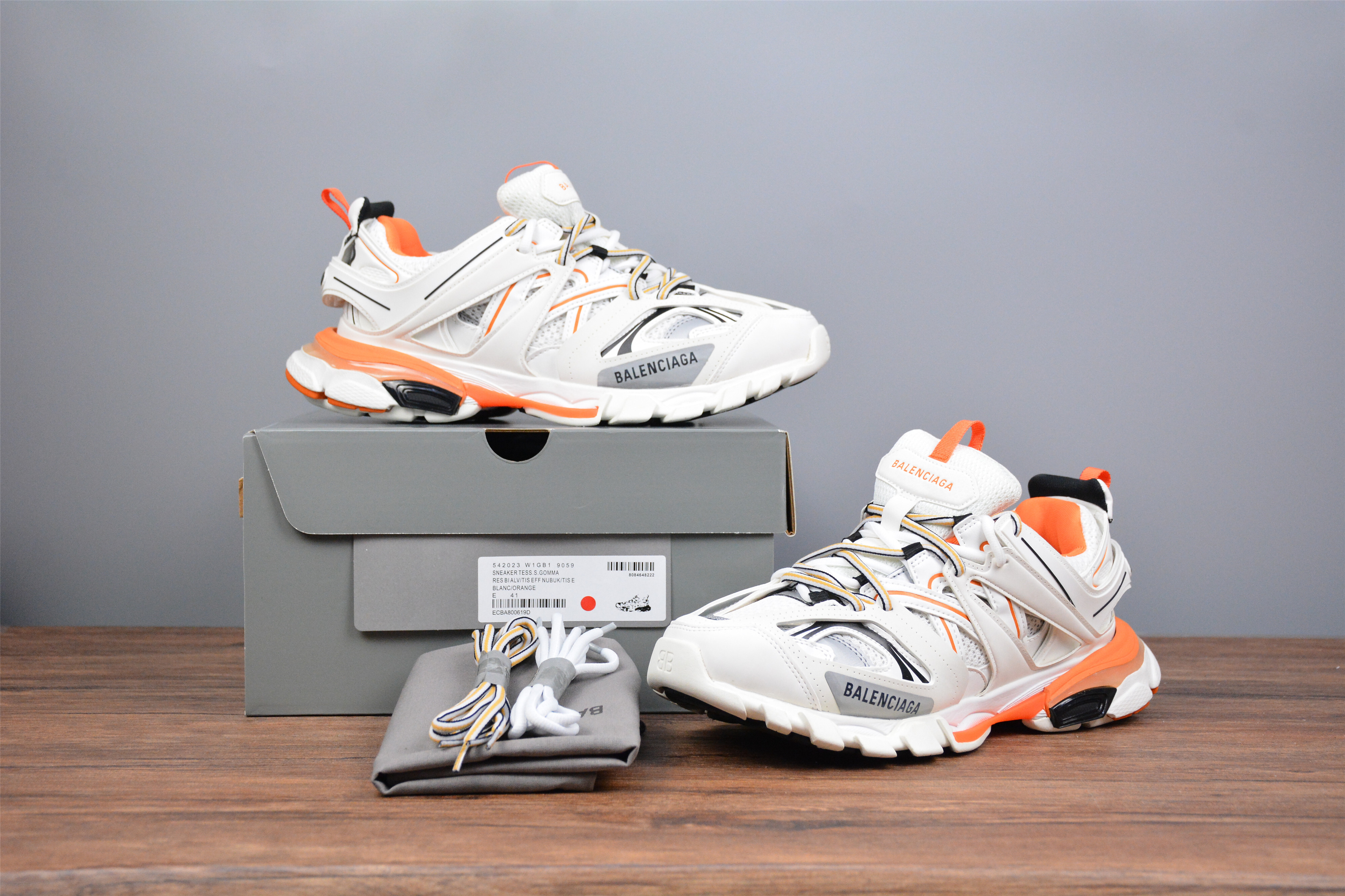 white orange balenciaga track