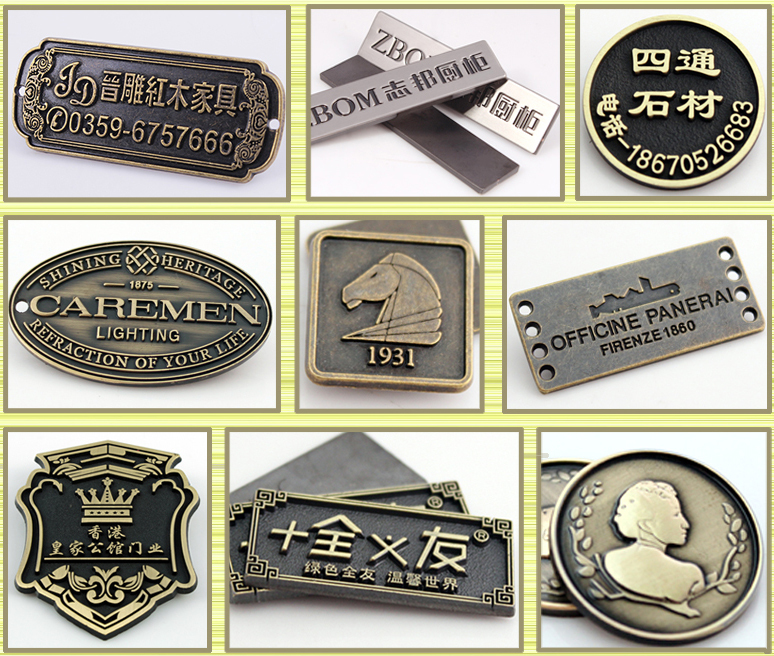Peanut Nameplates Brand Personalized Alloy Tag Badge Custom Logo Label ...