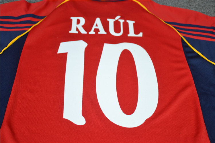 98 World Cup Vintage Soccer Jersey Raul Retro Classic Football Shirt