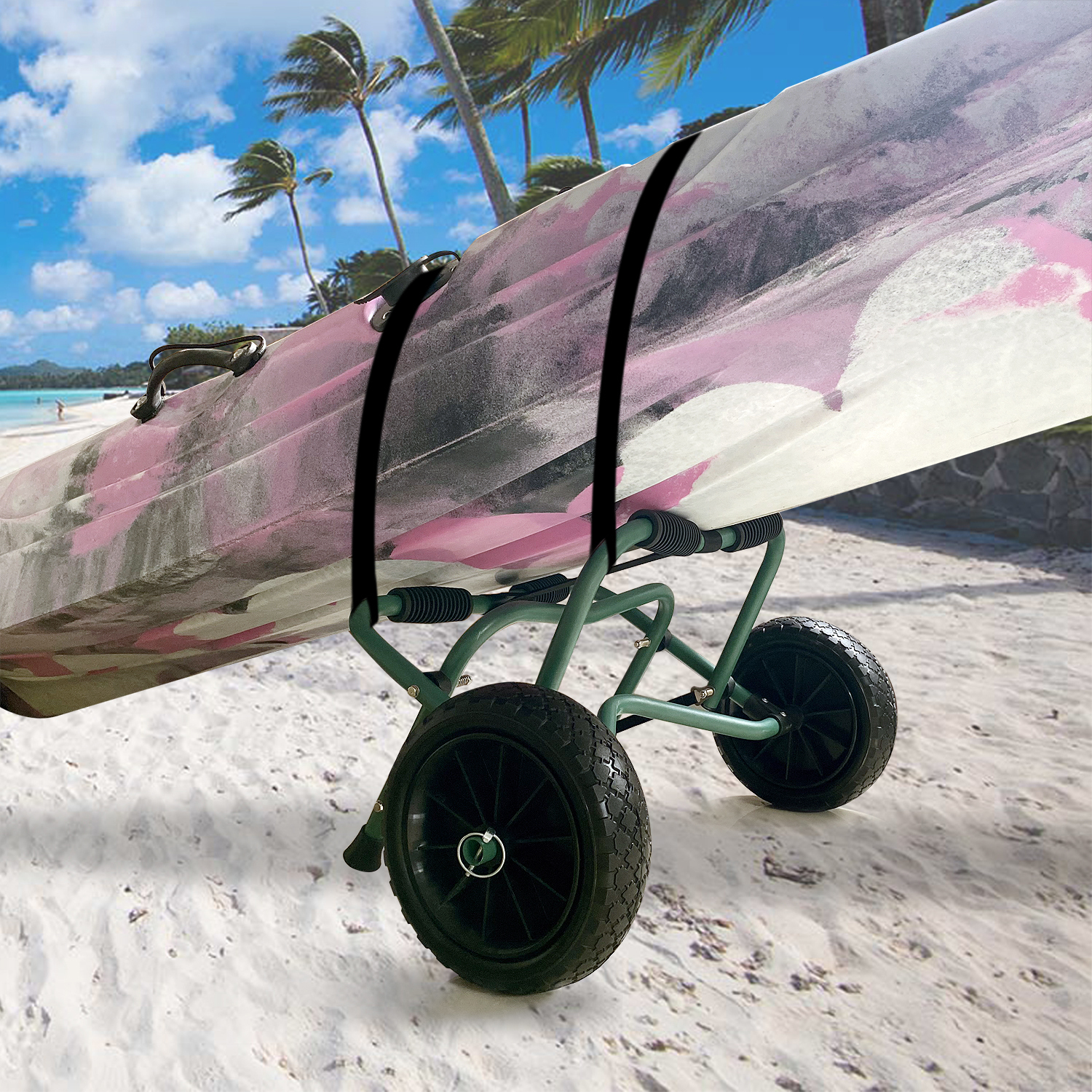 Kayak Cart Canoe Dolly Trolley for Carrying Kayaks Boats Paddleboard