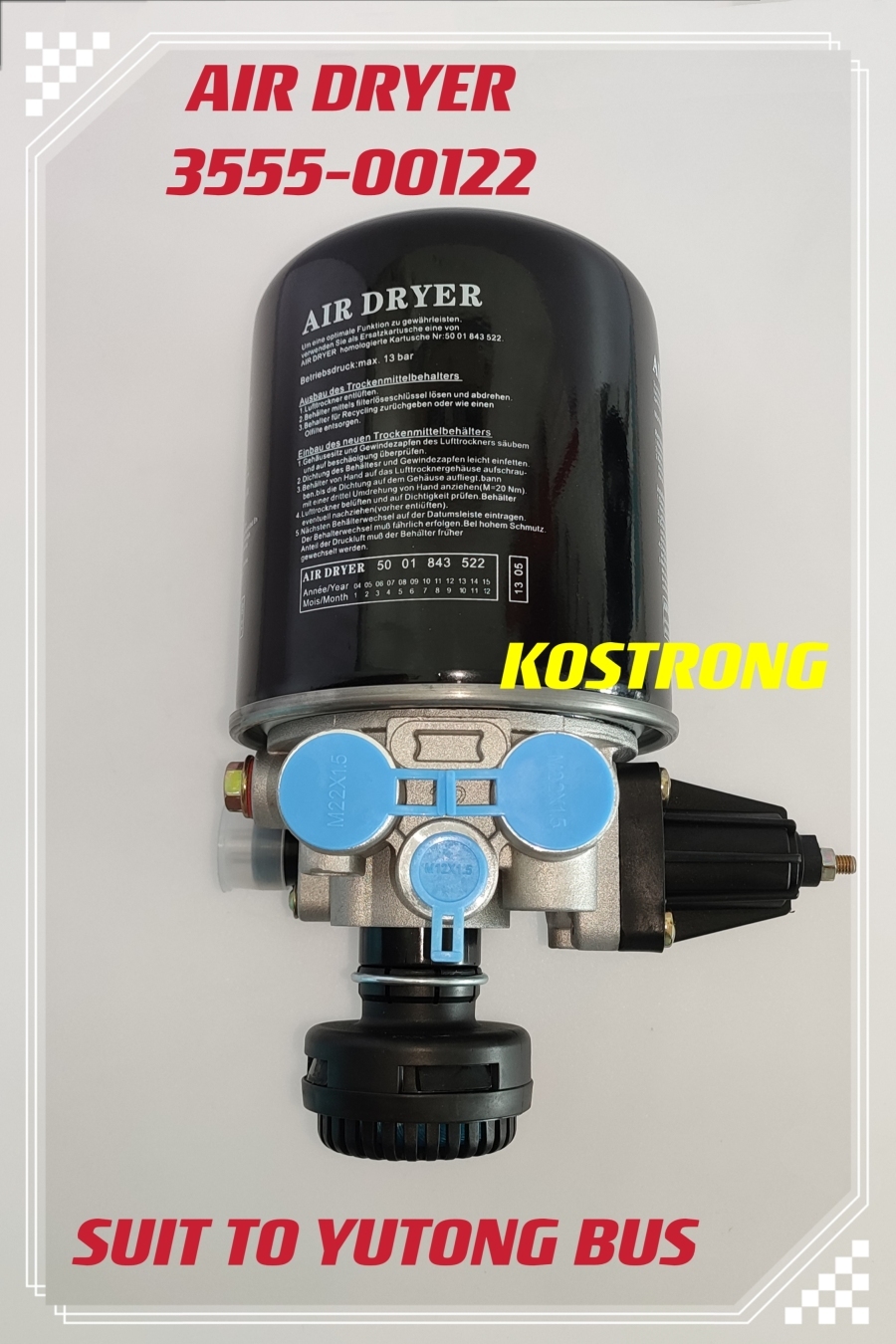 YUTONG BUS AIR DRYER 355500122
