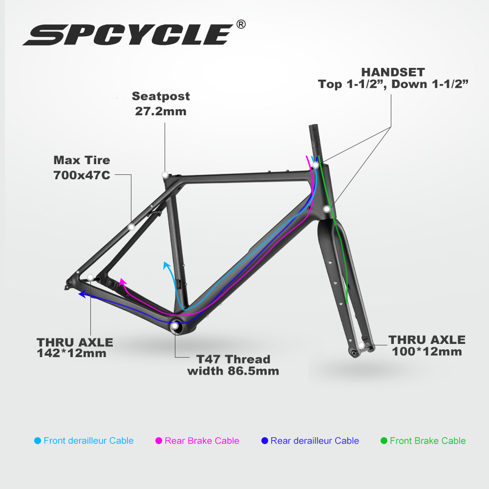 Full Carbon Road Frame Mountain Bike Gravel Cyclocross Frames and Bike wheels
