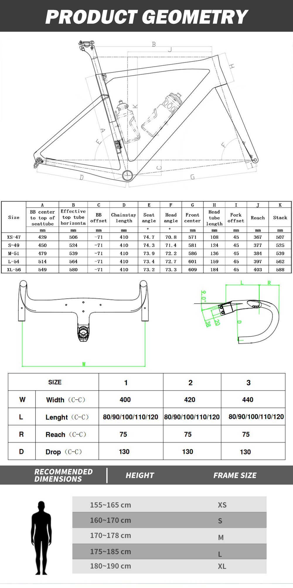 Full Carbon Road Frame Mountain Bike Gravel Cyclocross Frames and Bike