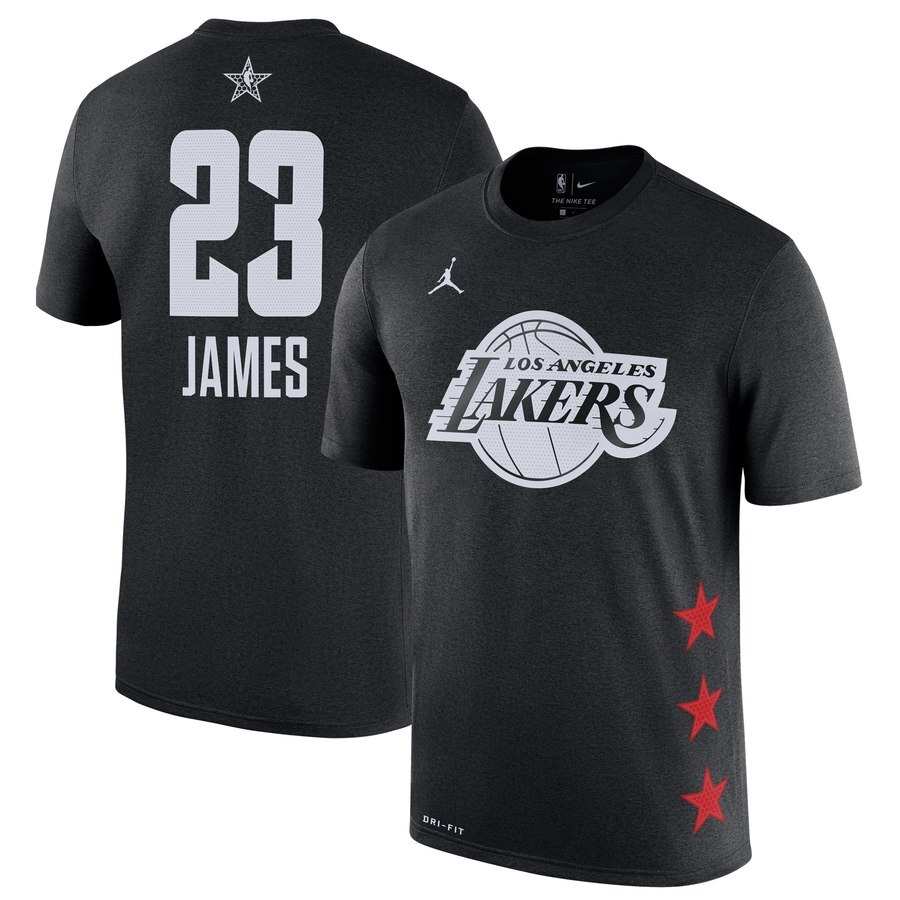 Best 2019 NBA JORDAN T-shirt LeBron James LAKERS 23at shop