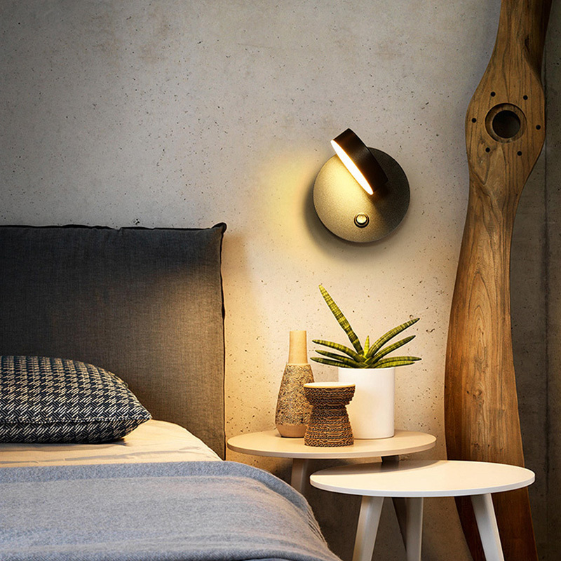 7W LED Wall Sconce Bedside Lamp Adjustable Reading Light