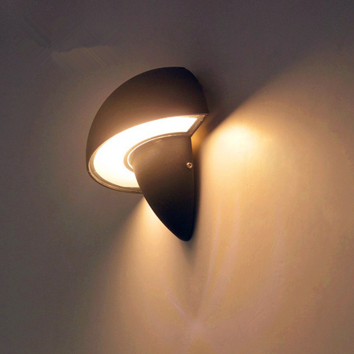 Mushroom top wall light
