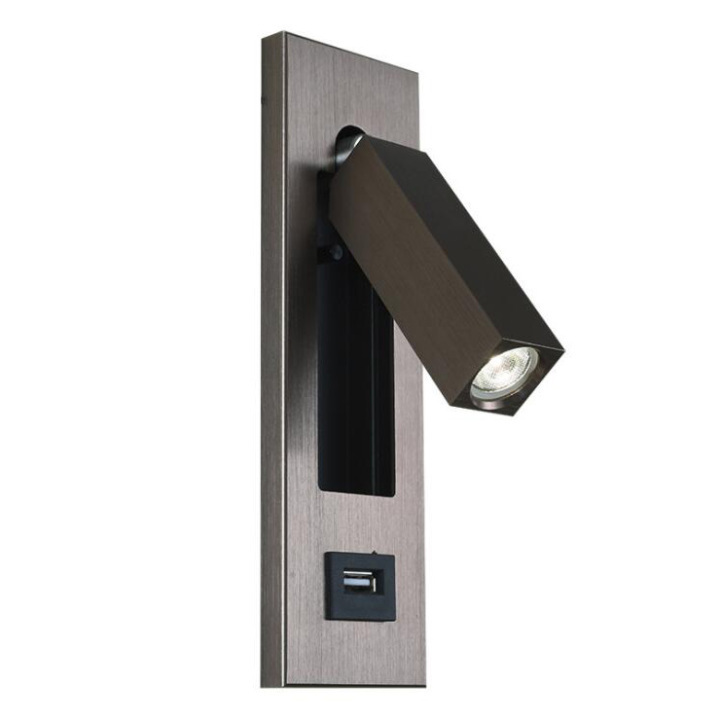 Best 3W LED Bedside Lamp Fixture Wall Light With USB Charging Port