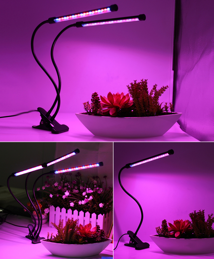 Best Dimmable LED Indoor Plant Grow Light Red Blue Spectrum Clip-on ...