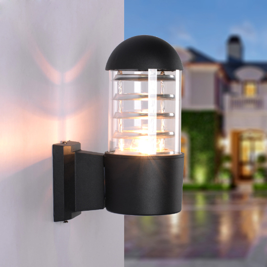 Outdoor LED Wall Mount Light E27 Bulb-replaceable Fixture Lamp Garden Style # C0317