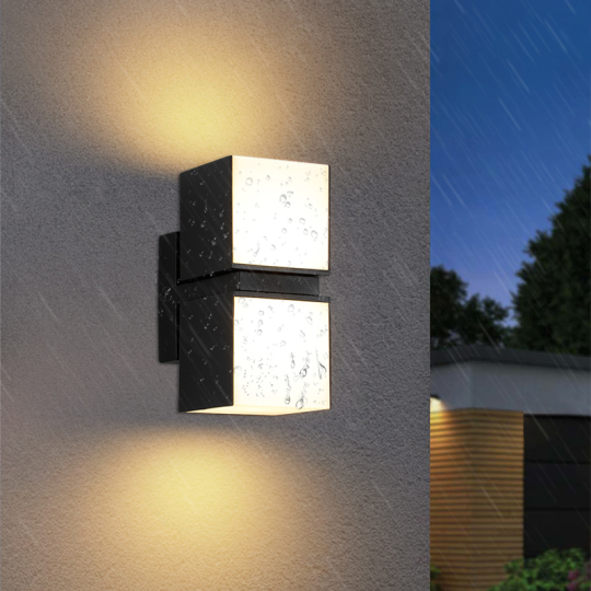 LUMINTURS 7W LED Outdoor Waterproof Wall Sconces Steps Light E27 Lamp Bul.