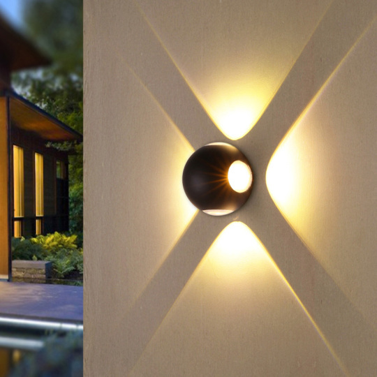 LED Wall Fixture Light Outdoor Star Lamp Aluminum Garden Waterproof Style # C0379