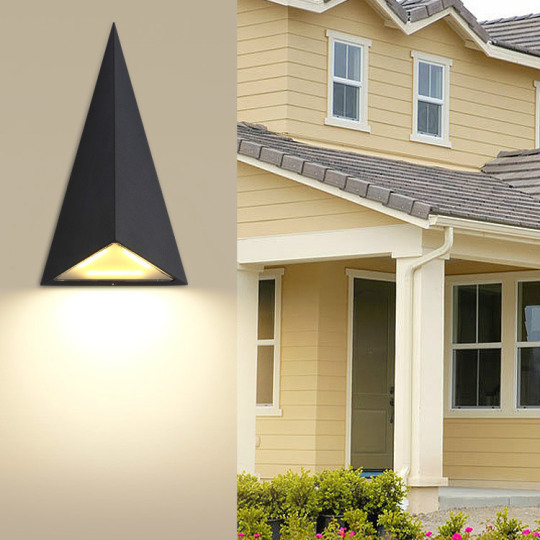 Outdoor 9W LED Wall Mounted Light Fixture Waterproof Building Exterior Lamp Style # C0359