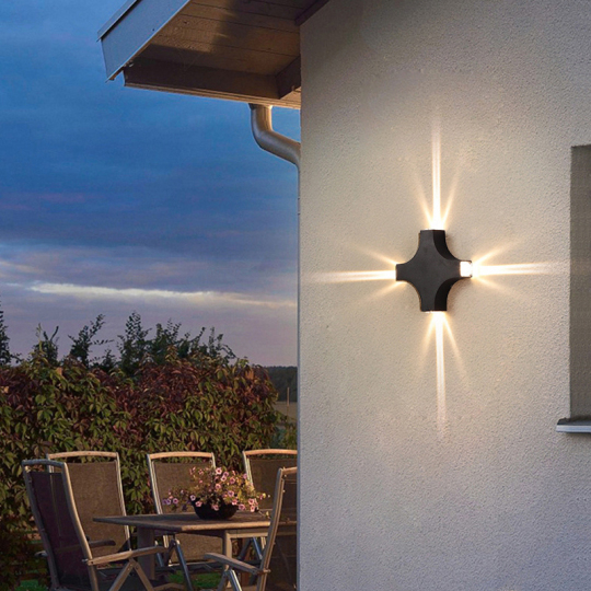 Outdoor LED Wall Fixture Light Star Lamp Waterproof Surface Mounted Edifice Stage Style # C0366