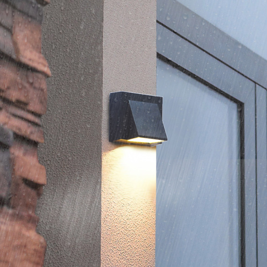 Outdoor LED Wall Sconce Light Fixture Waterproof Lamp Black Shell Style # C0356