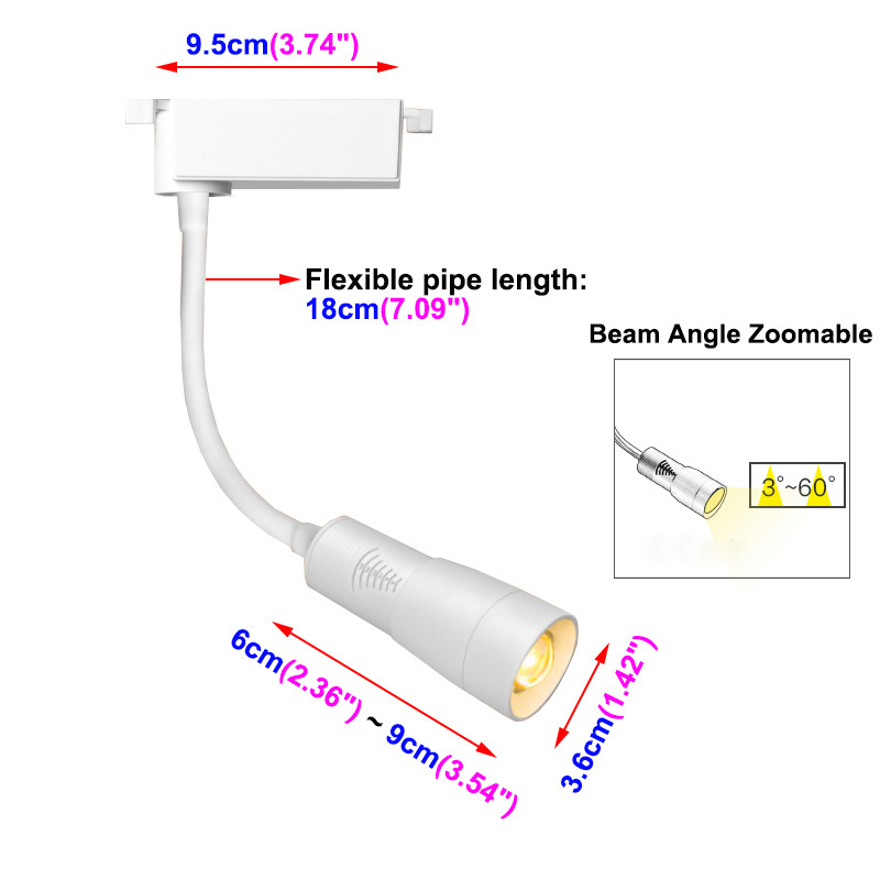 Best COB LED L Type Rail Track Light Beam Angle Zoomable Ceiling ...
