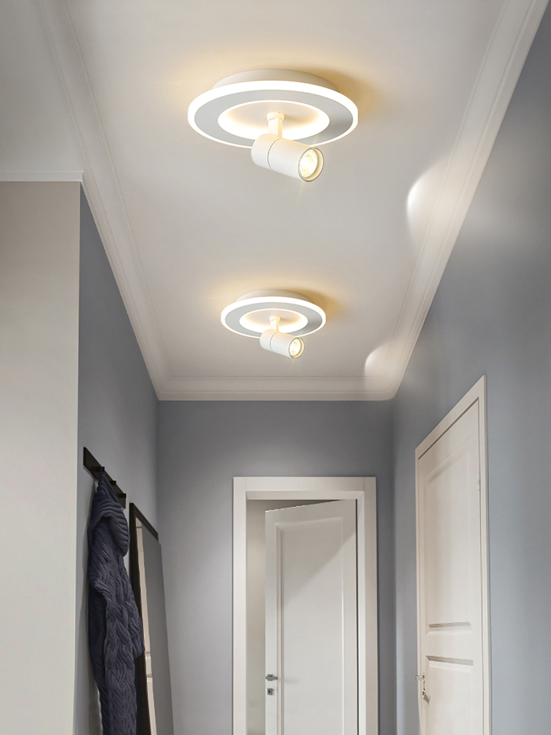 LED Ceiling Light Fixture Acrylic Square Round Lamp Rotatable Picture Spotlight Style A3086