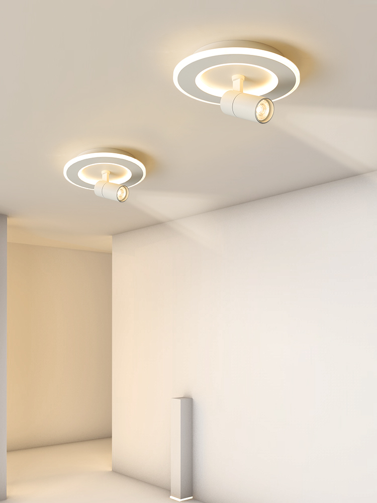 Best LED Ceiling Light Fixture Acrylic Square Round Lamp Rotatable Picture Spotlight Style A3086 on Luminturs
