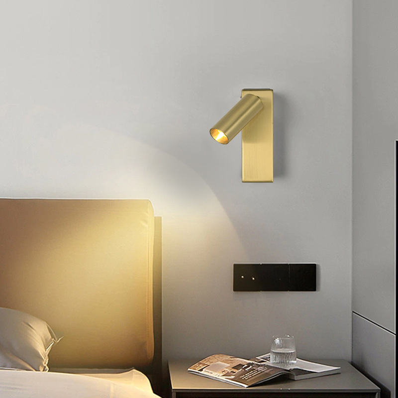 Best 3W COB LED Bedroom Bedside Wall Light Swivel Head Spotlight Reading Lamp Fixture Style D22116 on Luminturs