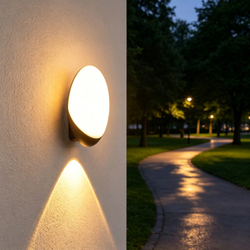Egg Shaped Wall Sconce, 7W LED Outdoor Wall Light IP65 Waterproof #C03265