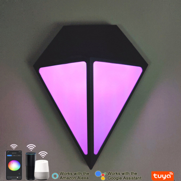 Diamond Outdoor 10W Smart LED Wall Light RGBW Color Change APP Control Dimmable Lamp # C03267