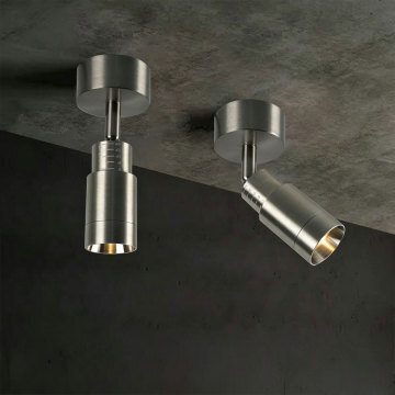 2Pcs Industrial Nickel Narrow Beam Angle 3~60° Zoomable Spotlight LED Lamp Fixture # G01141