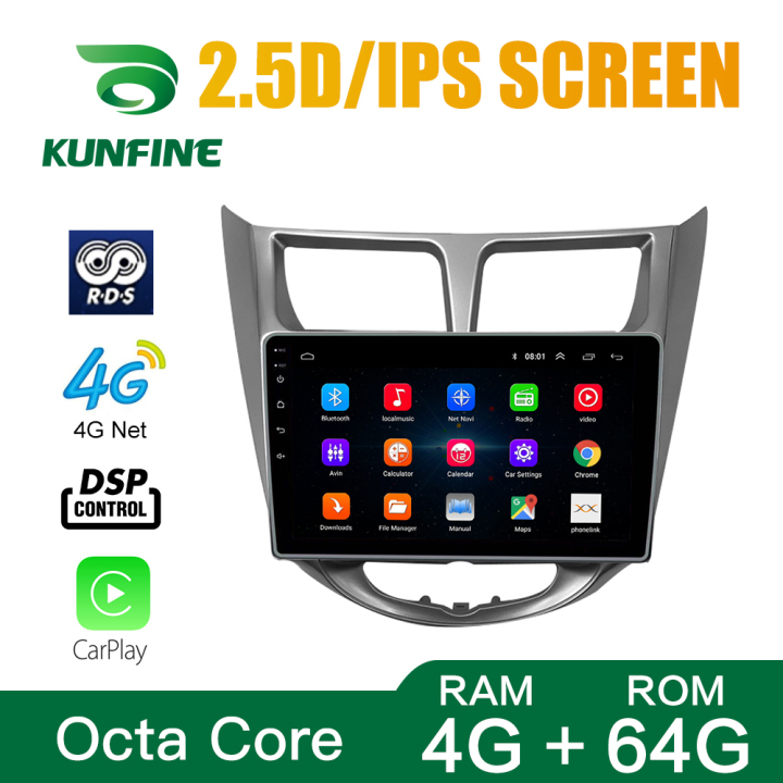 android car gps multimedia player car stereo for hyundai verna accent solaris 2010 2016 radio headunit dvd player deckless on sale