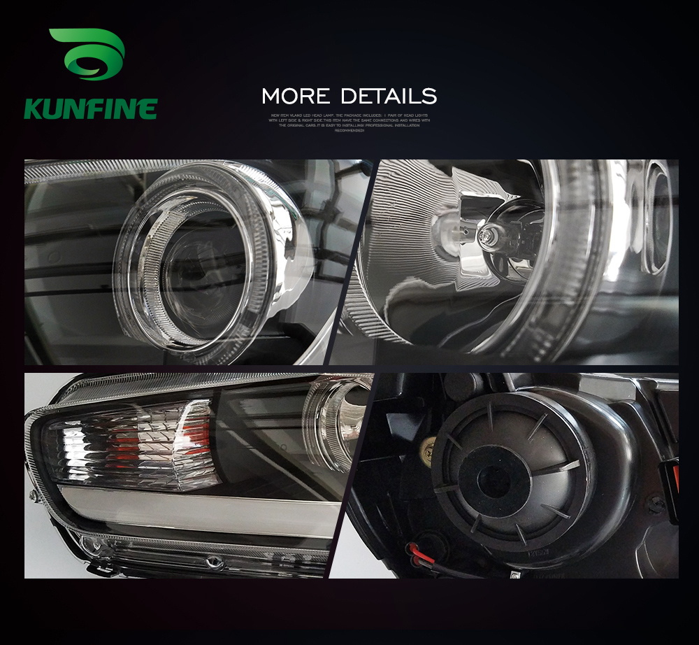 KUNFINE Car Styling Car Headlight Assembly For Mitsubishi