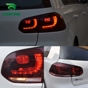 Car styling Car Tail Light Assembly For VW golf6 mk6 R20 2008-2013 Brake Light flowing water flicker With Turning Signal Light
