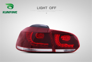 Car styling Car Tail Light Assembly For VW golf6 mk6 R20 2008-2013 Brake Light flowing water flicker With Turning Signal Light