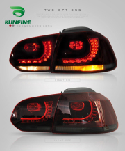 Car styling Car Tail Light Assembly For VW golf6 mk6 R20 2008-2013 Brake Light flowing water flicker With Turning Signal Light