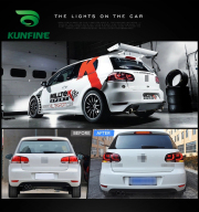 Car styling Car Tail Light Assembly For VW golf6 mk6 R20 2008-2013 Brake Light flowing water flicker With Turning Signal Light