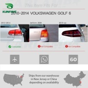 Car styling Car Tail Light Assembly For VW golf6 mk6 R20 2008-2013 Brake Light flowing water flicker With Turning Signal Light