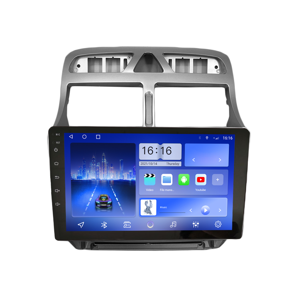 2din Autoradio Android 10 1g + 16g Navigation GPS Lecteur multimédia pour  Peugeot 307 2008 2002-2013