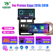11.8 Inch 2K Double Knobs 2 Din Car Radio For Proton Saga 2016 -2018 Car Radio DVD Multimedia Video Player Android Auto Carplay