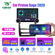 11.8 Inch 2K Double Knobs 2 Din Car Radio For Proton Saga 2020 Car Radio DVD Multimedia Video Player Android Auto Carplay