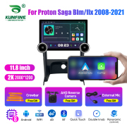 11.8 Inch 2K Double Knobs 2 Din Car Radio For Proton Saga Blm/flx 2008 - 2021 Car Radio DVD Multimedia Video Player Android Auto Carplay