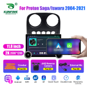 11.8 Inch 2K Double Knobs 2 Din Car Radio For Proton Saga/Iswara 2004 - 2021 Car Radio DVD Multimedia Video Player Android Auto Carplay