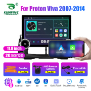11.8 Inch 2K Double Knobs 2 Din Car Radio For Proton Viva 2007 -2014 Car Radio DVD Multimedia Video Player Android Auto Carplay