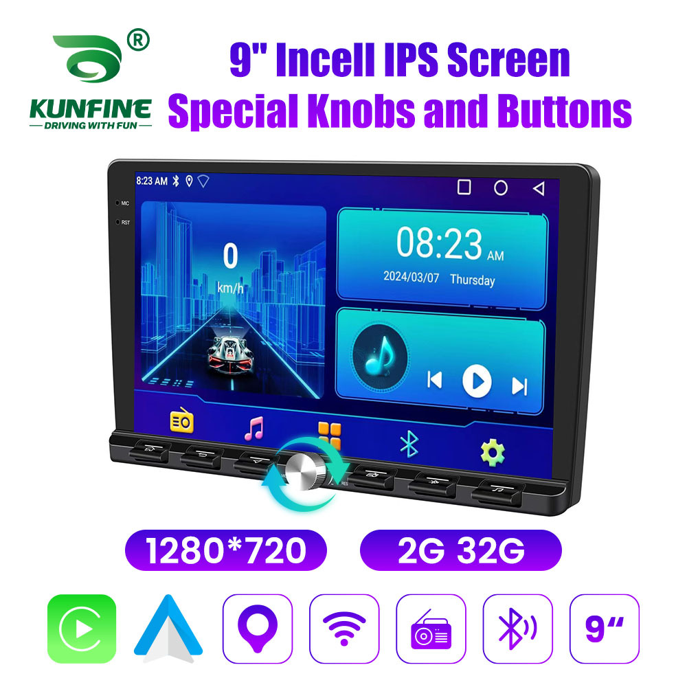 9 Inch Android Car Radio 2Din Universal Stereo Single Knob IPS