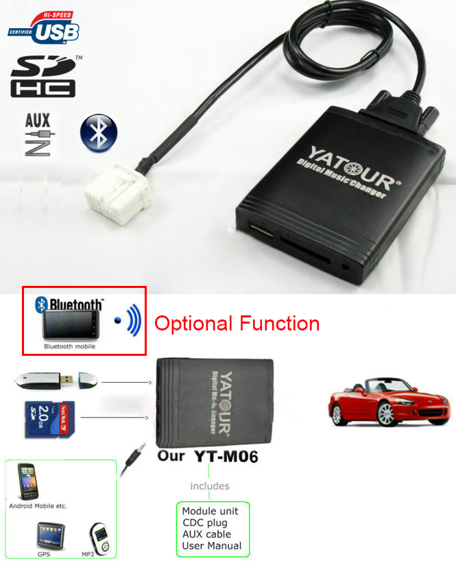 Handsfree Call Bluetooth Car Adapter For Alpine M-Bus Radio USB