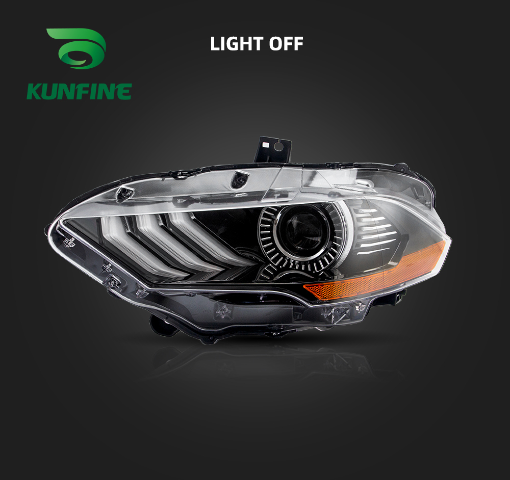 KUNFINE Car Styling Car Headlight Assembly For Ford Mustang 2018-up LED  Head Lamp Car Tuning Light Parts Plug And Play on sale