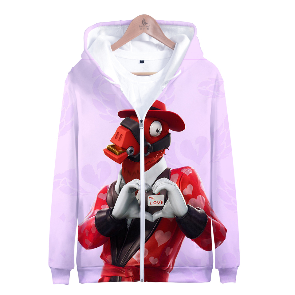 Games Digital 3D Printed Hooded Jacket Fortnite Characters ...