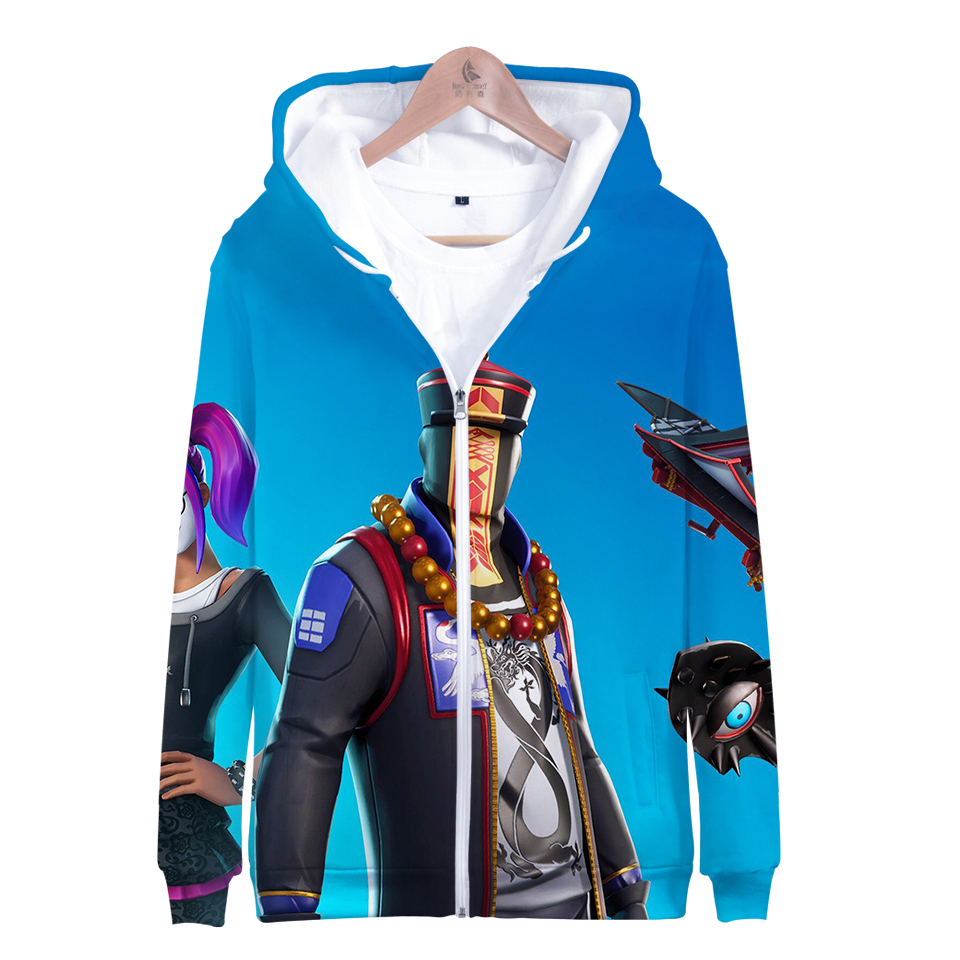 Games Digital 3D Printed Hooded Jacket Fortnite Characters ...